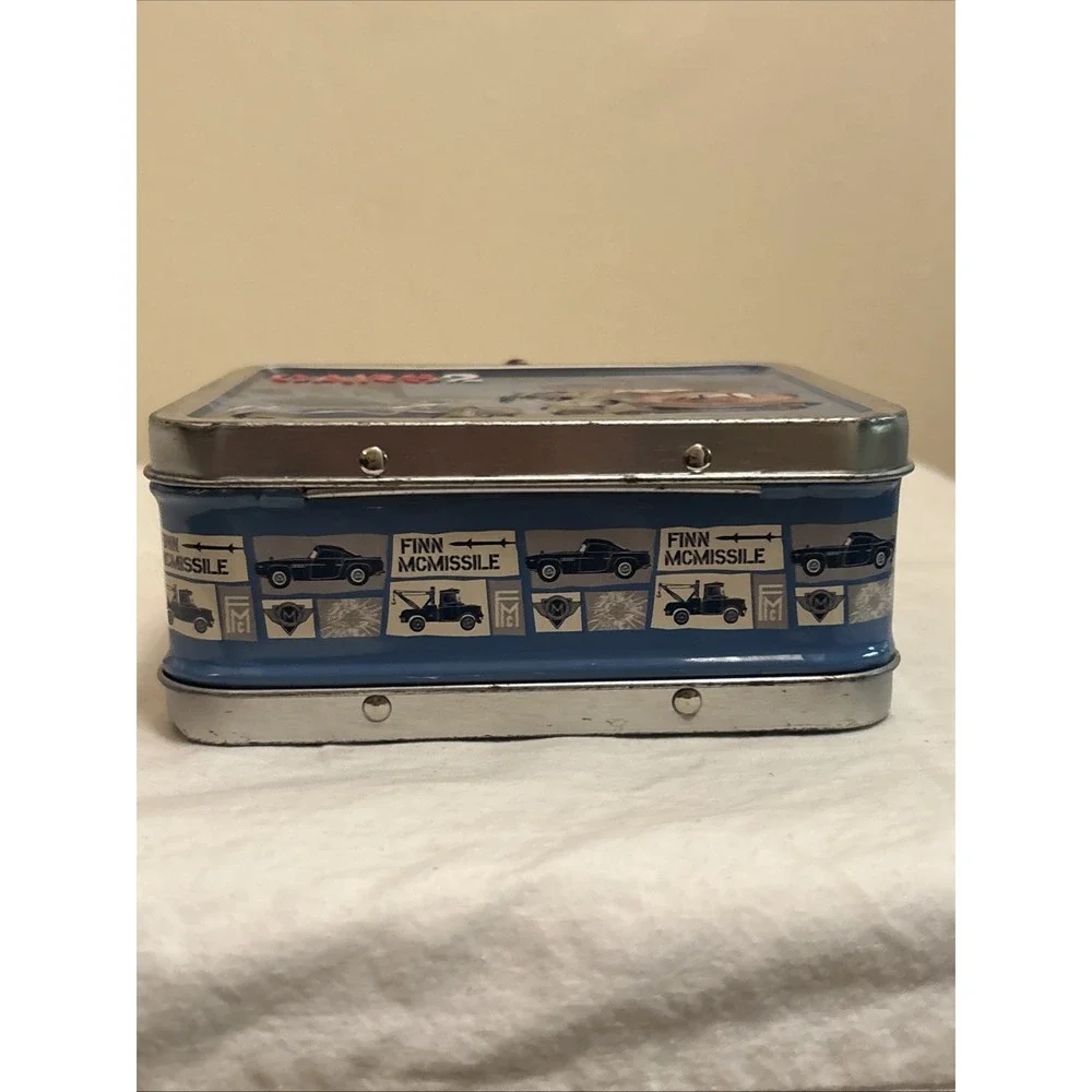 Disney Pixar Cars 2 Finn McMissile Mini Lunch Box Collectible Tin Blue